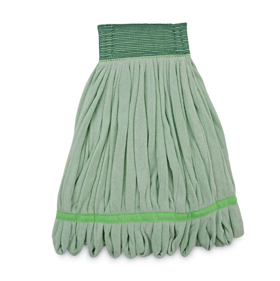 Boardwalk Microfiber Looped-End Wet Mop Head - Medium, Green