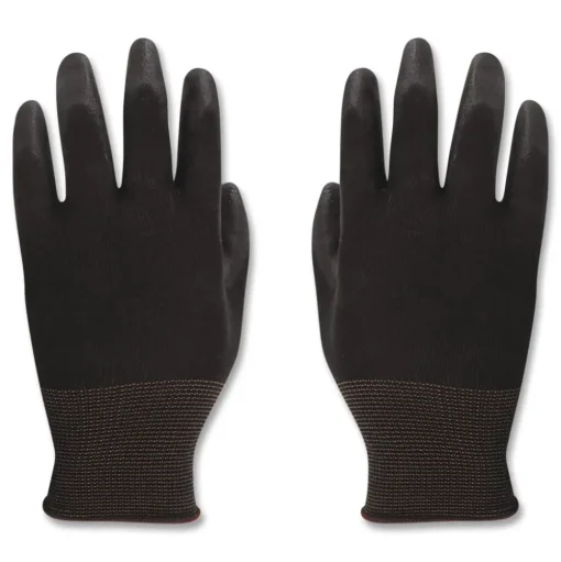 Boardwalk Palm Coated Cut-Resistant HPPE Glove - Size 8 Medium, Salt and Pepper/Black (1-Dozen)