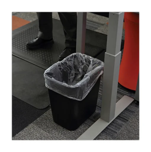 Boardwalk 1000-Piece/Carton High-Density 10-Gallon 6-Micron 24 in. x 23 in. Can Liners - Natural