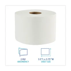 Boardwalk 2-Ply OptiCore Green Xtra Septic Safe Controlled Bath Tissue - White (36/Carton)