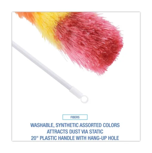 Boardwalk Polywool Duster with 20 in. Plastic Handle - Assorted Colors