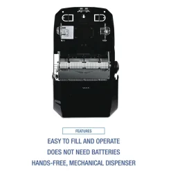 Boardwalk T7470BKBW 13.25 in. x 10.25 in. x 16.25 in. Hands Free Mechanical Towel Dispenser - Black