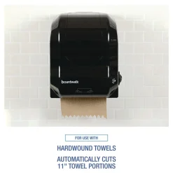 Boardwalk T7470BKBW 13.25 in. x 10.25 in. x 16.25 in. Hands Free Mechanical Towel Dispenser - Black