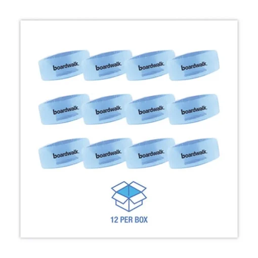 Boardwalk Toilet Bowl Clip - Cotton Blossom Scent, Blue (12/Box)