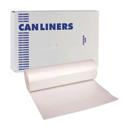 Boardwalk V8647ENKR01 43 in. x 47 in. 56 gal. 19 Microns High-Density Can Liners - Natural (150/Carton)