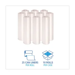 Boardwalk V8046HNKR02 40 in. x 46 in. 45 gal. 13 mic High-Density Can Liners - Natural (250/Carton)
