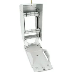 Bobrick Matrix Series 6.25 in. x 6.88 in. x 13.5 in. Two-Roll Tissue Dispenser - Gray