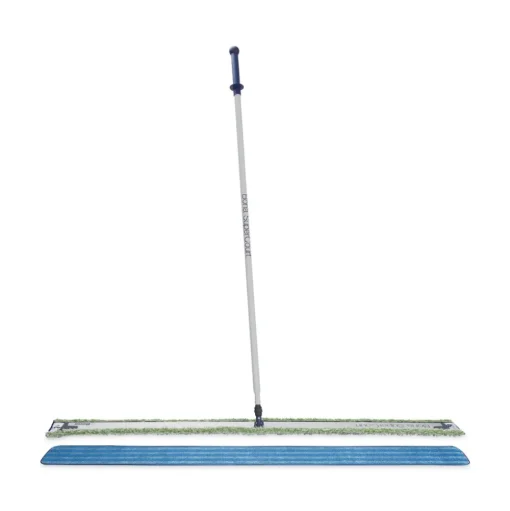Bona 60 in. Wide Microfiber Head SuperCourt Athletic Floor Care System - Silver/Blue Aluminum Handle