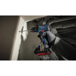 Bosch 18V Brushless Lithium-Ion 1/2 in. Cordless Hammer Drill Driver and 2-in-1 1/4 in. and 1/2 in. Bit Socket Impact Wrench Kit (4 Ah)