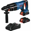 Bosch 18V Bulldog Brushless SDS-Plus Lithium-Ion 1 in. Cordless Rotary Hammer Kit with 2 Batteries (4 Ah)