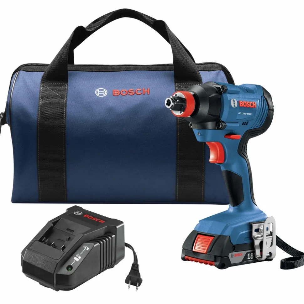 Bosch 18V Freak Lithium-Ion 1/4 in. and 1/2 in. Cordless Two-In-One Bit/Socket Impact Driver Kit (2 Ah)