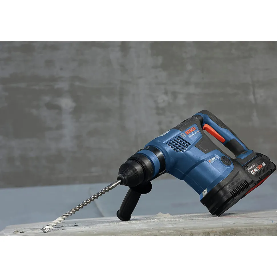 Bosch 18V PROFACTOR Brushless Lithium-Ion 1-1/4 in. Cordless SDS-Plus Bulldog Rotary Hammer Kit with 2 Batteries (8 Ah)