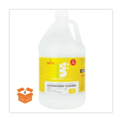 Boulder Clean 128 oz. Bottle Disinfectant Cleaner - Lemon Scent (4/Carton)