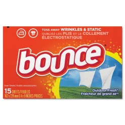 Bounce Fabric Softener Sheets - Outdoor Fresh (15/Carton)