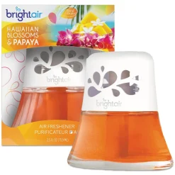BRIGHT Air BRI 900021 2.5 oz. Scented Oil Air Freshener - Hawaiian Blossoms and Papaya, Orange (6/Carton)