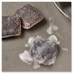 Brillo 53335 3 in. x 3 in. Steel Wool Soap Pads - Gray/Pink (12/Carton)