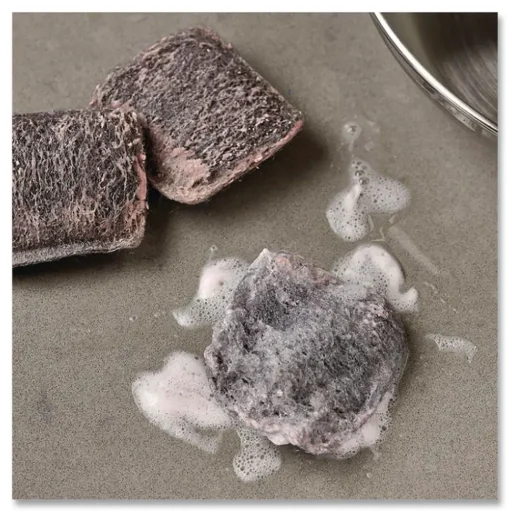 Brillo 53335 3 in. x 3 in. Steel Wool Soap Pads - Gray/Pink (12/Carton)