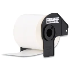 Brother 2.3 in. x 3.4 in. Die-Cut Name Badge Labels - White (3-Rolls/Pack)