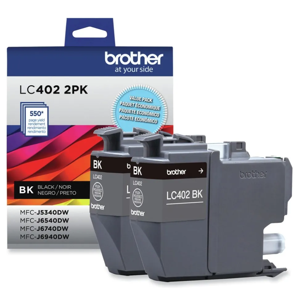 Brother 550 Page-Yield Ink - Black (2/Pack)