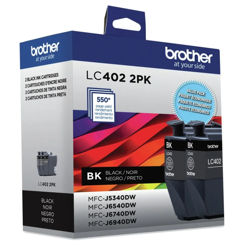 Brother 550 Page-Yield Ink - Black (2/Pack)