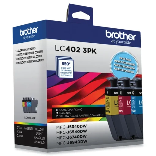 Brother 550 Page-Yield Ink - Cyan/Magenta/Yellow (3/Pack)