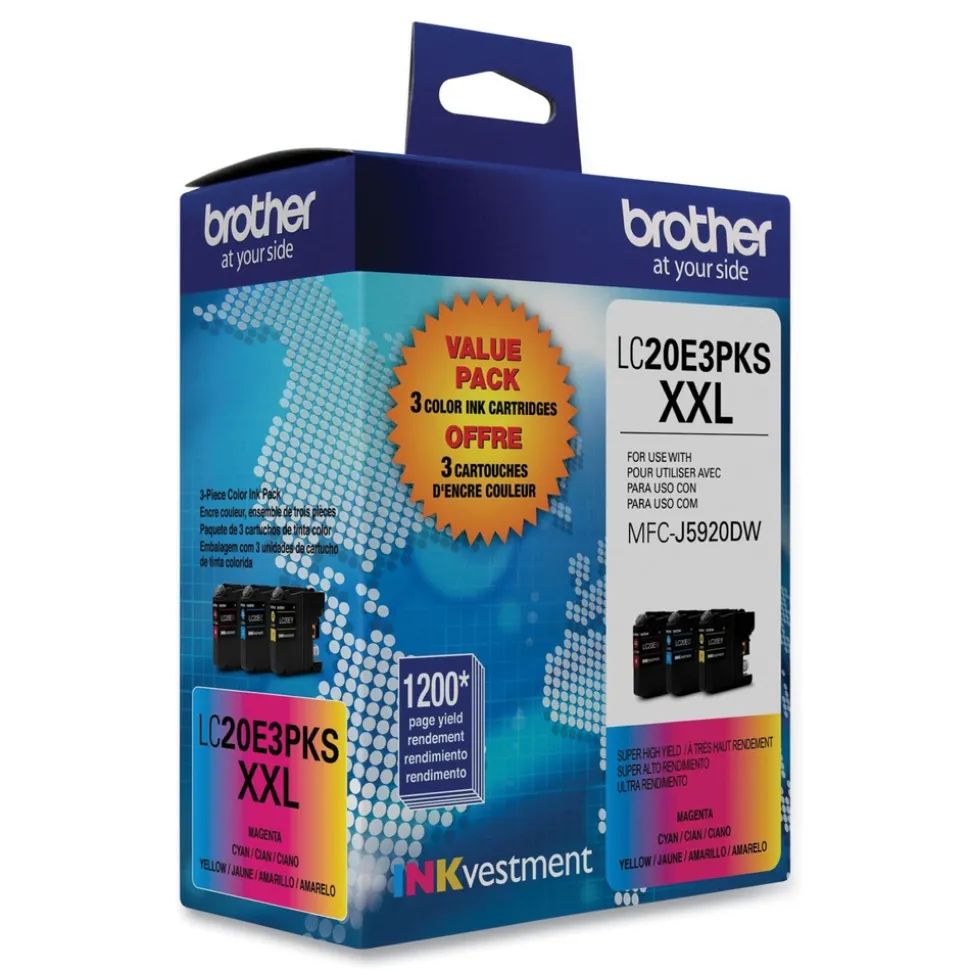 Brother 1,200 Page-Yield Super High-Yield Ink - Cyan/Magenta/Yellow (3/Pack)