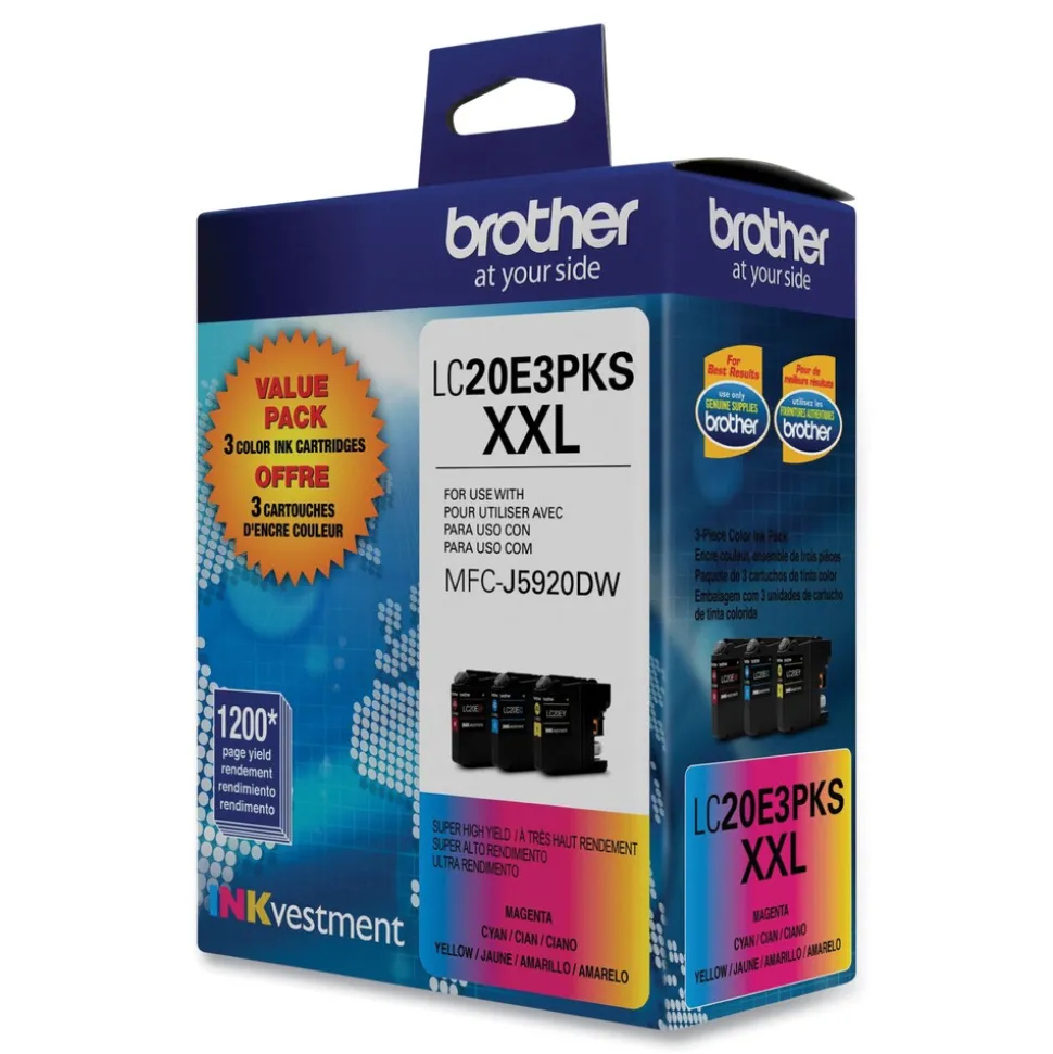 Brother 1,200 Page-Yield Super High-Yield Ink - Cyan/Magenta/Yellow (3/Pack)