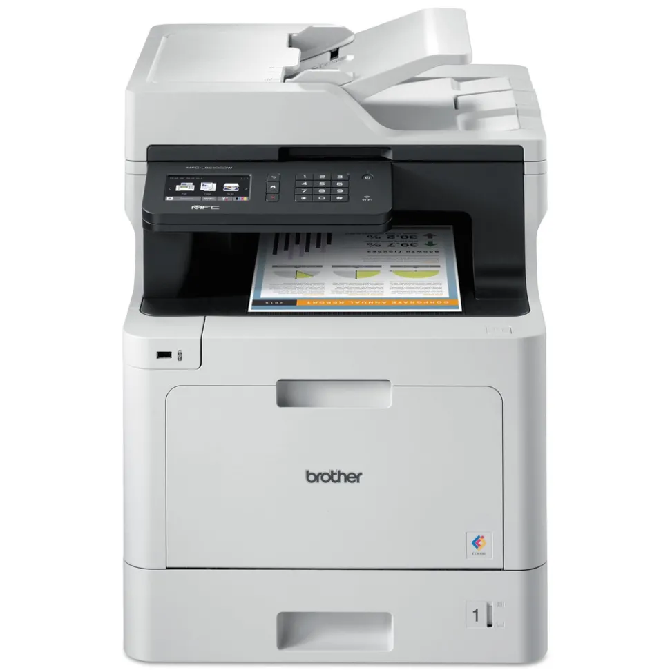 Brother Business Color Laser All-in-One Printer with Duplex Printing and Wireless Networking