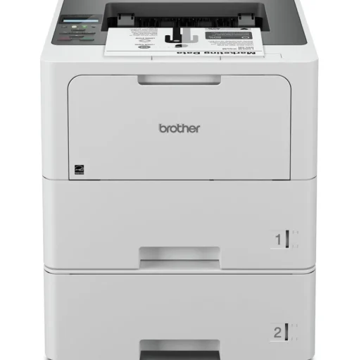 Brother Business Monochrome Laser Printer with Dual Paper Trays
