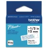Brother P-Touch 0.47 in. x 13.1 ft. Genuine P-Touch BTAG Label Tapes - Blue on White