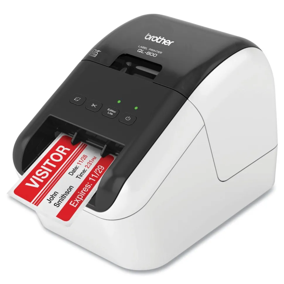 Brother QL-800 5 in. x 8.75 in. x 6 in. 93 Labels/min Print Speed High-Speed Professional Label Printer