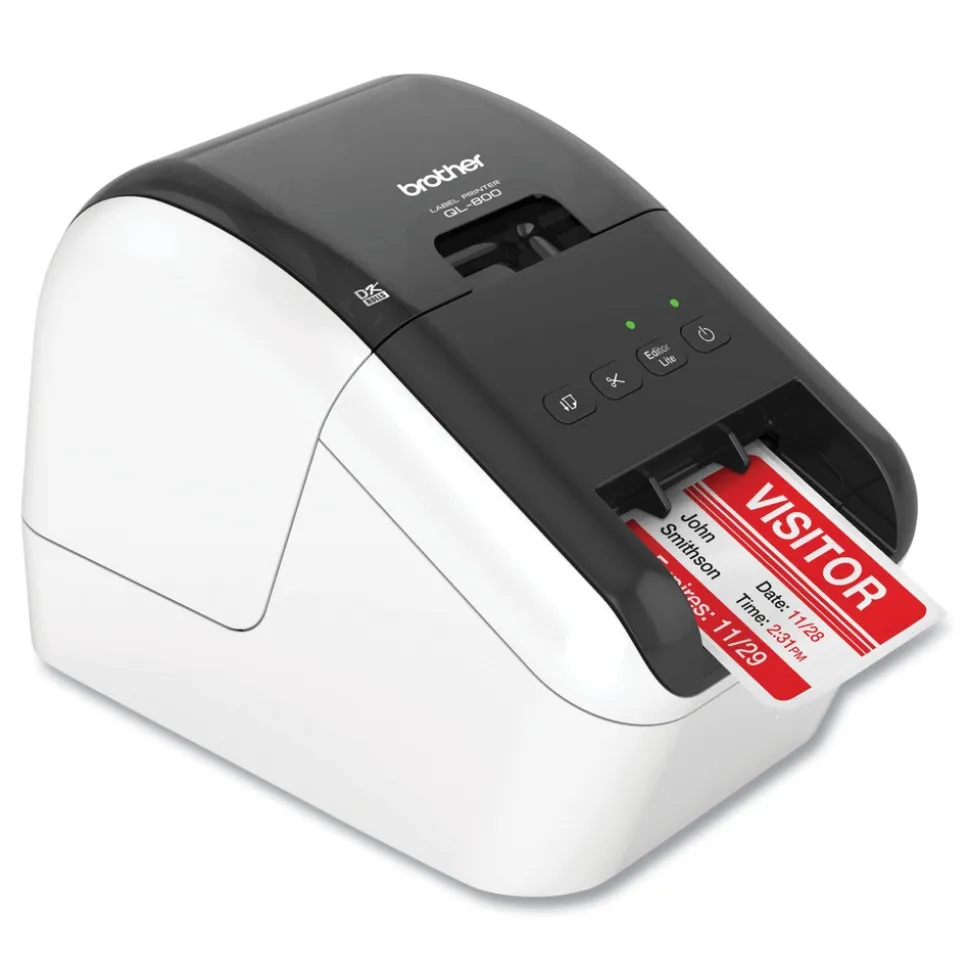Brother QL-800 5 in. x 8.75 in. x 6 in. 93 Labels/min Print Speed High-Speed Professional Label Printer