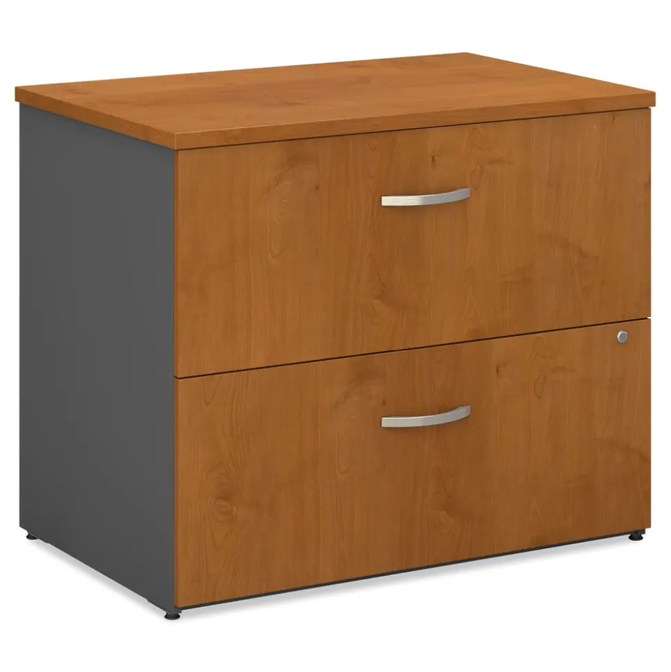 Bush 35.75 in. x 23.38 in. x 29.88 in. Series C 2-Drawer Lateral File - Natural Cherry/Graphite Gray