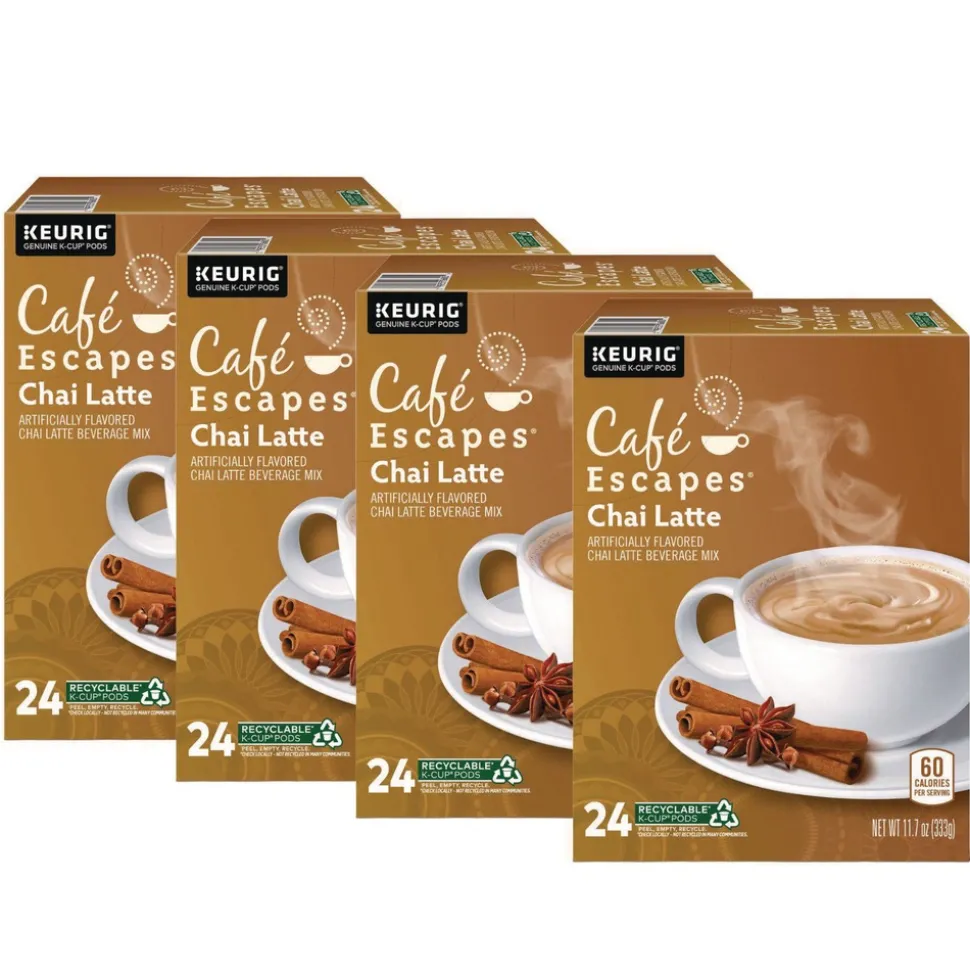 Cafe Escapes 5000330124 K-Cups - Chai Latte (96/Carton)