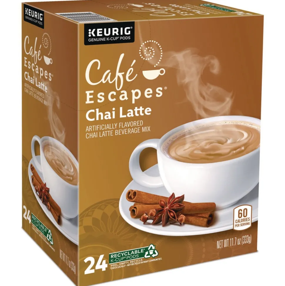 Cafe Escapes 5000330124 K-Cups - Chai Latte (96/Carton)