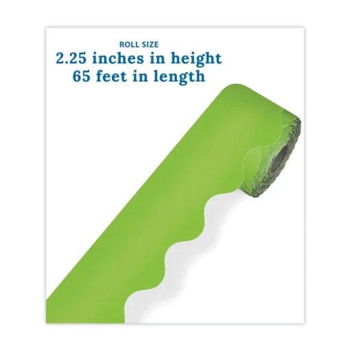 Carson-Dellosa 2.25 in. x 65 ft. Rolled Scalloped Borders - Lime