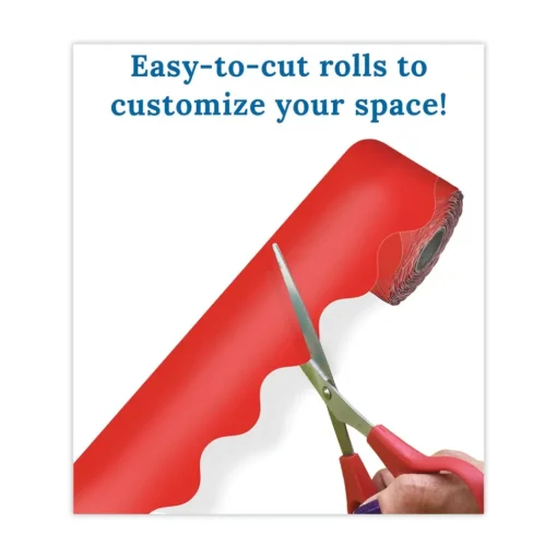 Carson-Dellosa 2.25 in. x 65 ft. Rolled Scalloped Borders - Red