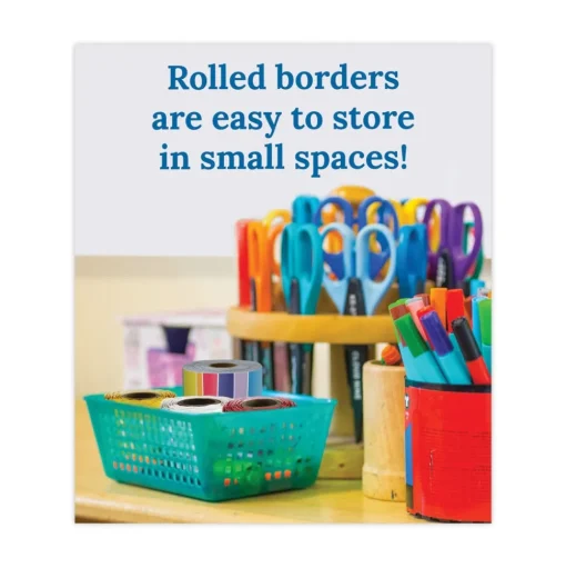 Carson-Dellosa 2.25 in. x 65 ft. Rolled Straight Borders - Multicolor