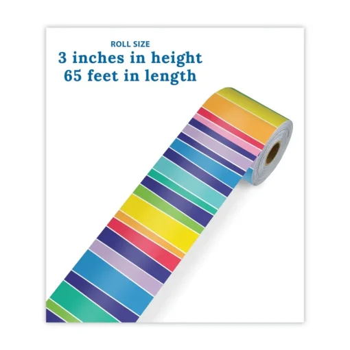 Carson-Dellosa 2.25 in. x 65 ft. Rolled Straight Borders - Multicolor
