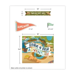 Carson-Dellosa 123-Piece 23 in. x 13 in. Let's Explore Calendar Bulletin Board Set - Multicolor