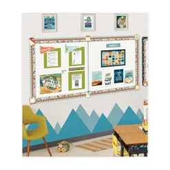 Carson-Dellosa 123-Piece 23 in. x 13 in. Let's Explore Calendar Bulletin Board Set - Multicolor
