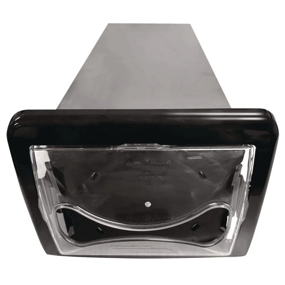 Cascades PRO DN200 6.25 in. x 18 in. x 6.5 in. Tandem In-Counter Interfold Napkins Dispenser - Black