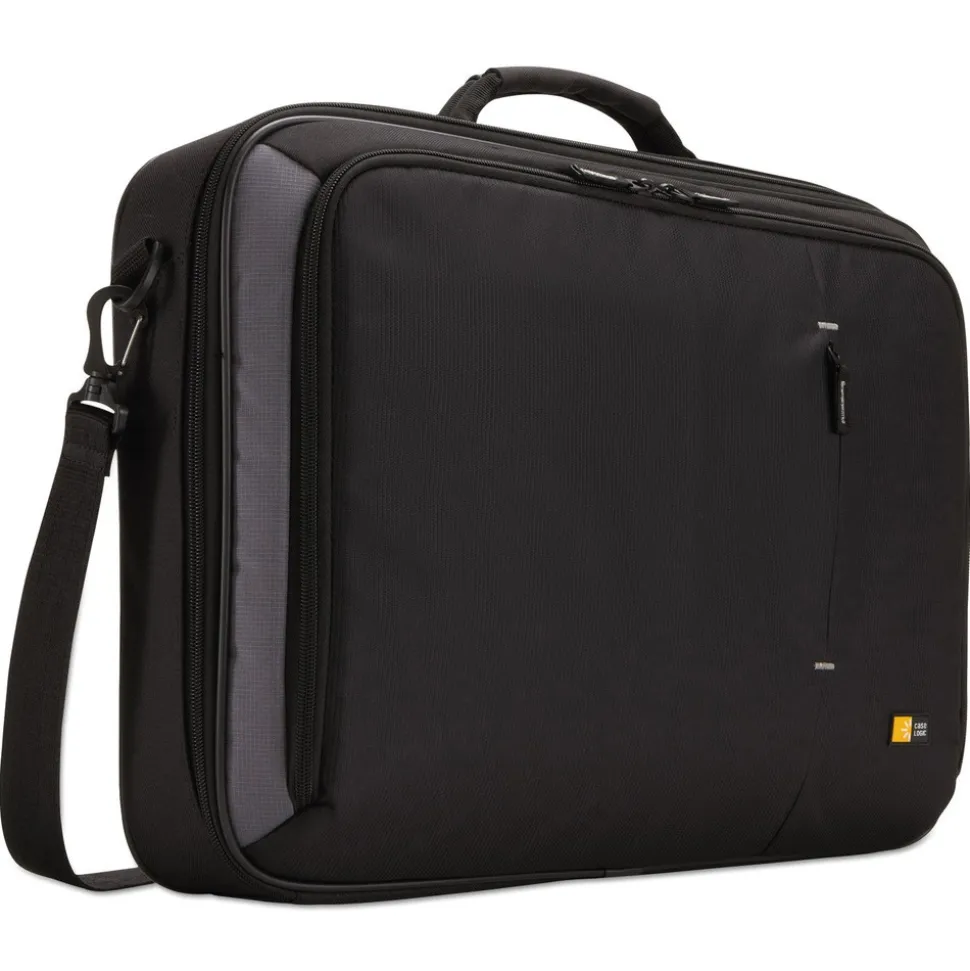 Case Logic 19.3 in. x 3.9 in. x 14.2 in. Dobby Nylon Track Clamshell Case Fits Devices Up to 18 in. - Black