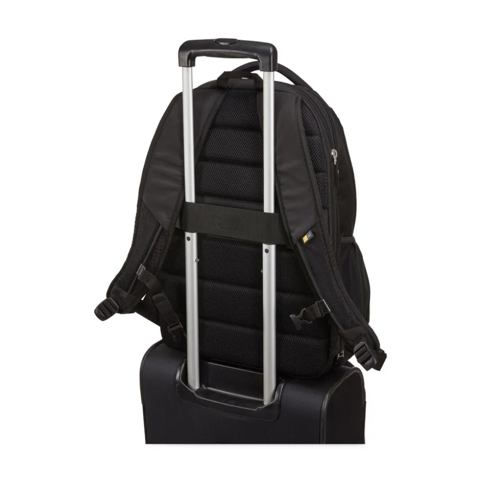 Case Logic 2.76 in. x 13.39 in. x 19.69 in. Polyester Checkpoint Friendly Backpack for 15.6 in. Devices - Black