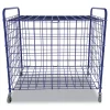 Champion Sports 37 in. x 22 in. x 20 in. 24-Ball Capacity Metal Lockable Ball Storage Cart - Blue