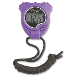 Champion Sports Accurate to 1/100 Second Water-Resistant Stopwatch - Assorted Colors (6/Box)