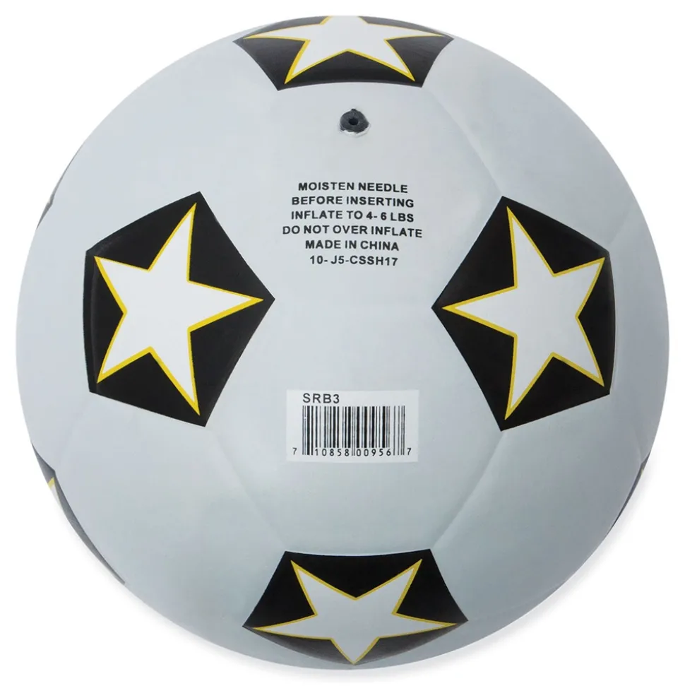 Champion Sports No. 3 Size Soccer Rubber Sports Ball - White/Black