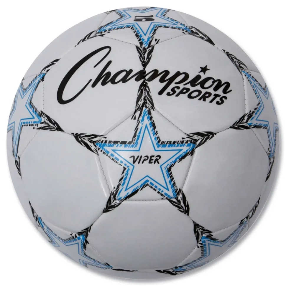 Champion Sports VIPER 8.5 in. to 9 in. Diameter No. 5. Size Soccer Ball - White