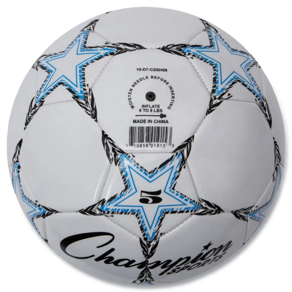 Champion Sports VIPER 8.5 in. to 9 in. Diameter No. 5. Size Soccer Ball - White