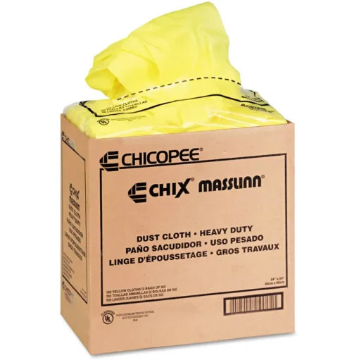 Chix 24 in. x 24 in. Masslinn Dust Cloths - Yellow (50/Bag 2 Bags/Carton)
